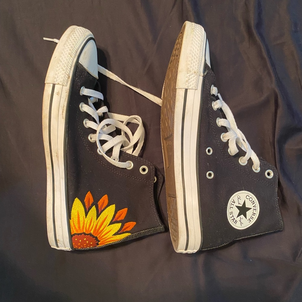 Custom Made Sunflower Converse Size 9